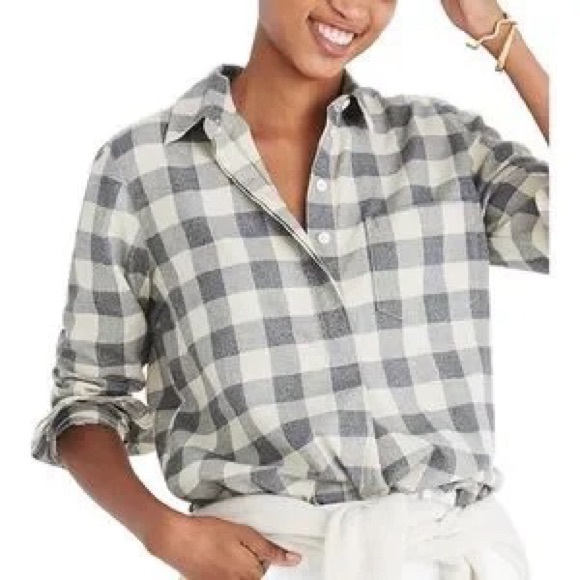 Madewell Tops - LIKE NEW MADEWELL Buffalo Plaid Flannel Top SZ M